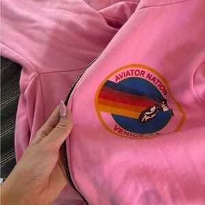 pink aviator nation sweatshirt